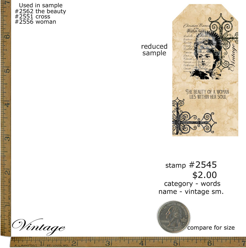 #2545 - Vintage Sm. - Words